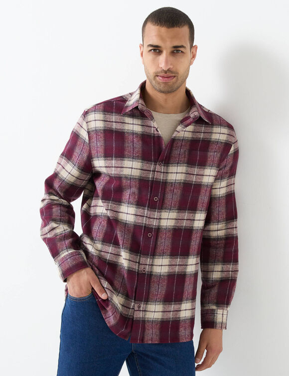 Chemise carreaux flanelle - lot de 2 coloris (lie de vin + céladon) Chemise carreaux flanelle - lot de 2 coloris (lie de vin + céladon)